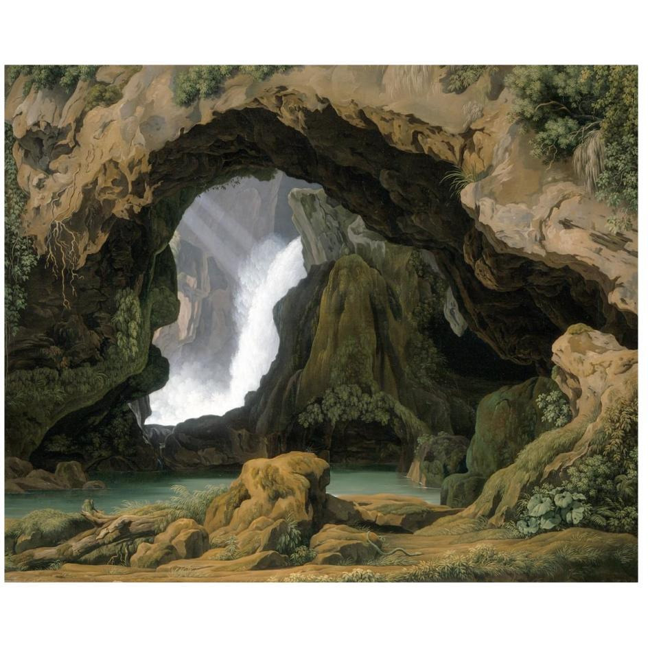 The Grotto of Neptune in Tivoli-Paper Art-26&quotx22"