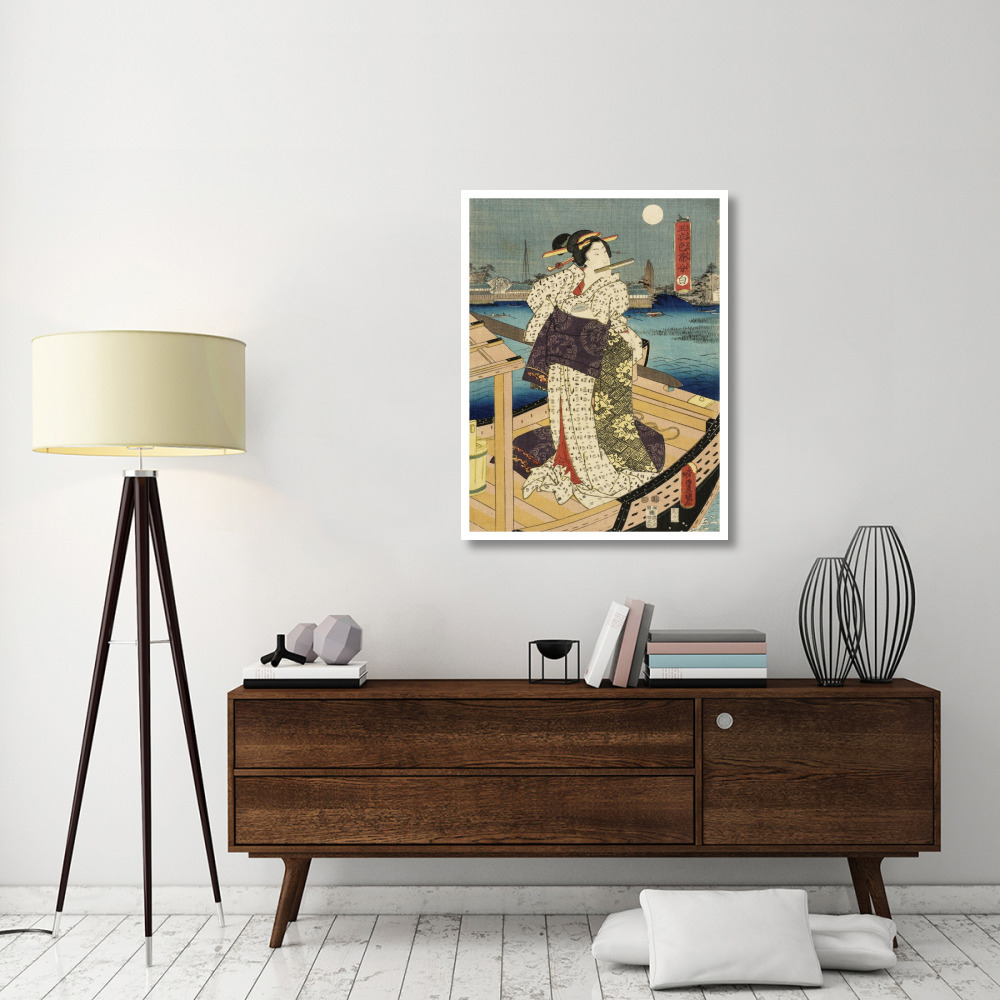 Costumes in Five Different Colors - White (Shiro)-Paper Art-32&quotx42"