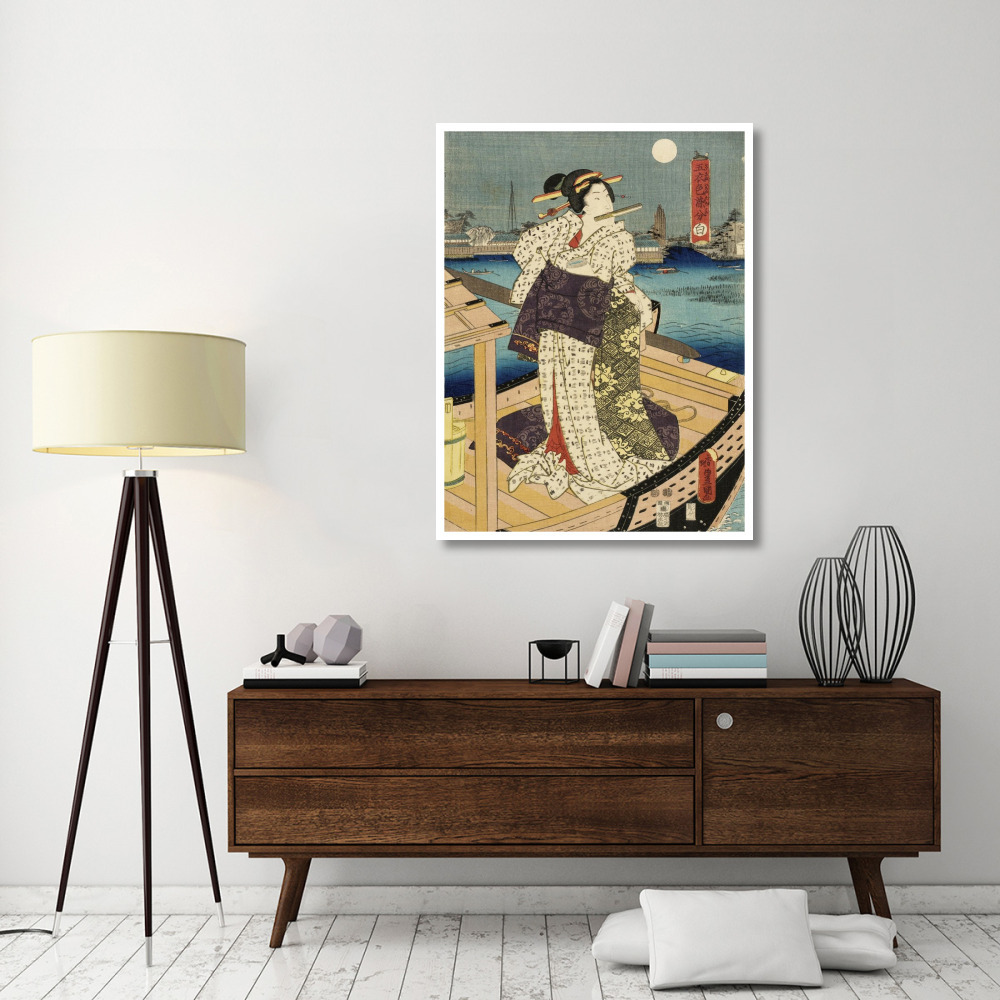 Costumes in Five Different Colors - White (Shiro)-Paper Art-38&quotx50"