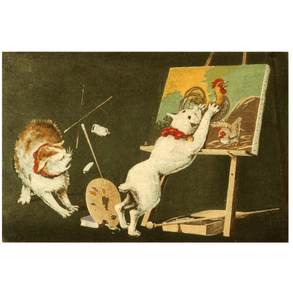 Canvas and Cats-Paper Art-26&quotx18"