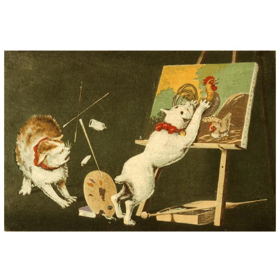 Canvas and Cats-Paper Art-32&quotx22"