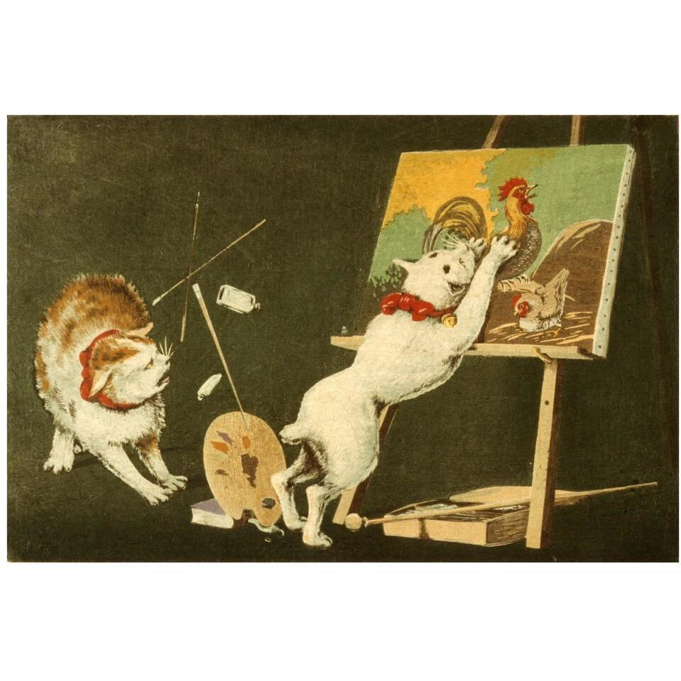 Canvas and Cats-Paper Art-38&quotx26"