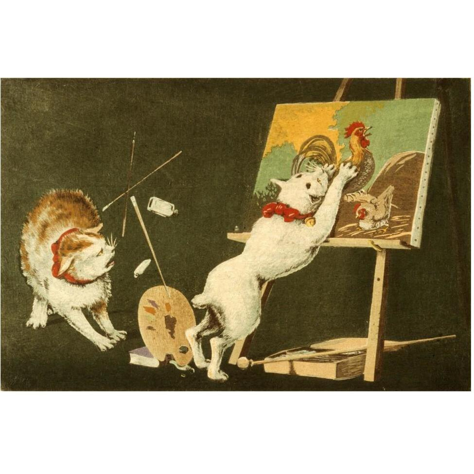 Canvas and Cats-Paper Art-62&quotx42"