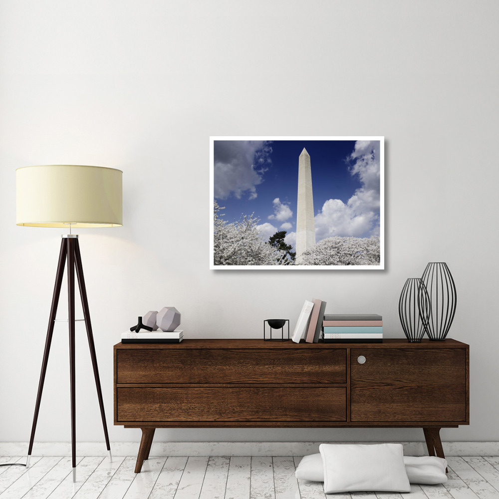 Washington Monument and cherry trees, Washington, D.C.-Paper Art-42&quotx32"