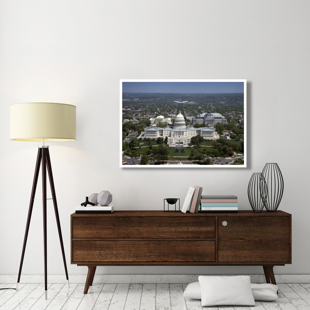 Aerial view, United States Capitol building, Washington, D.C.-Paper Art-50&quotx34"