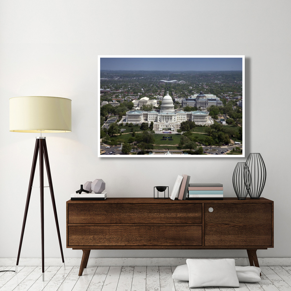 Aerial view, United States Capitol building, Washington, D.C.-Paper Art-62&quotx42"