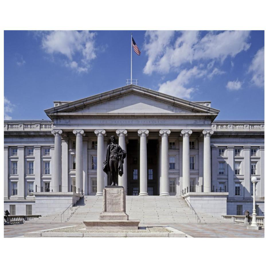 U.S. Treasury building, Washington, D.C.-Paper Art-22&quotx18"