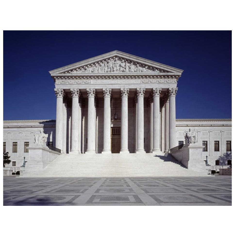 U.S. Supreme Court building, Washington, D.C.-Paper Art-18&quotx14"
