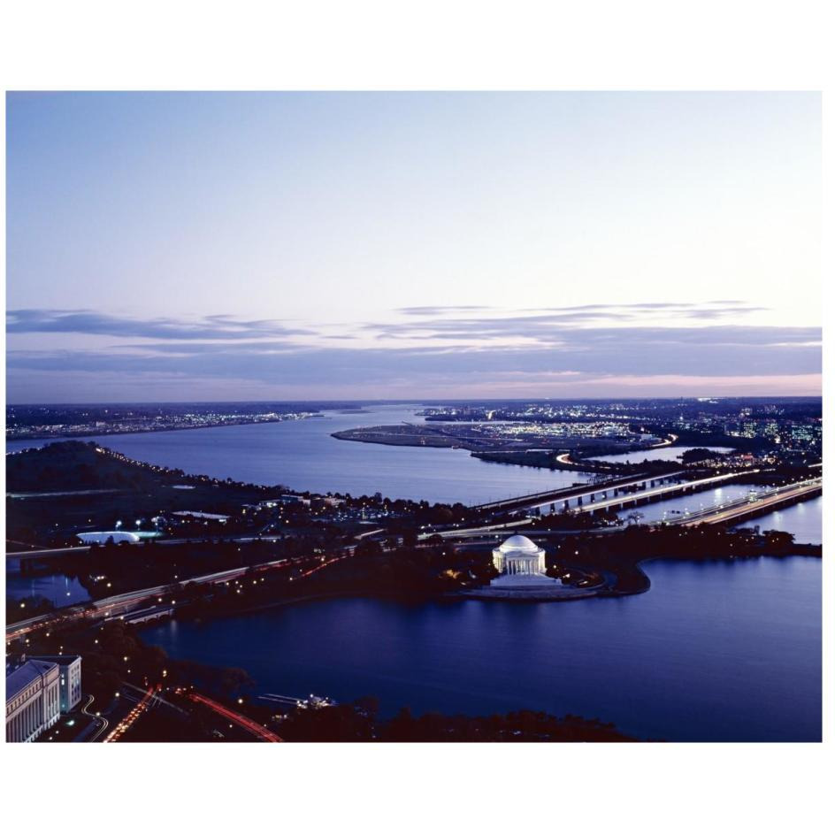 Jefferson Memorial taken from an open window in the Washington Monument, Washington, D.C.-Paper Art-26&quotx22"