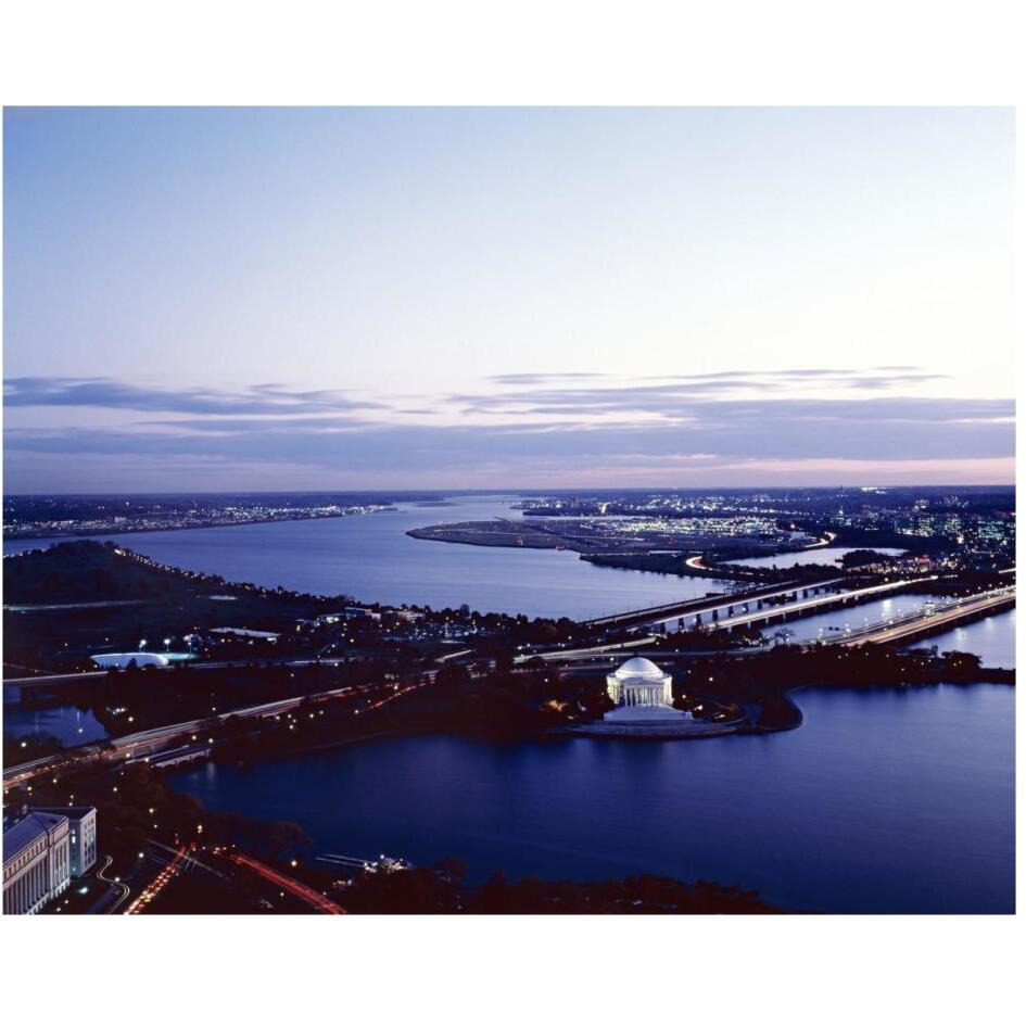 Jefferson Memorial taken from an open window in the Washington Monument, Washington, D.C.-Paper Art-30&quotx24"