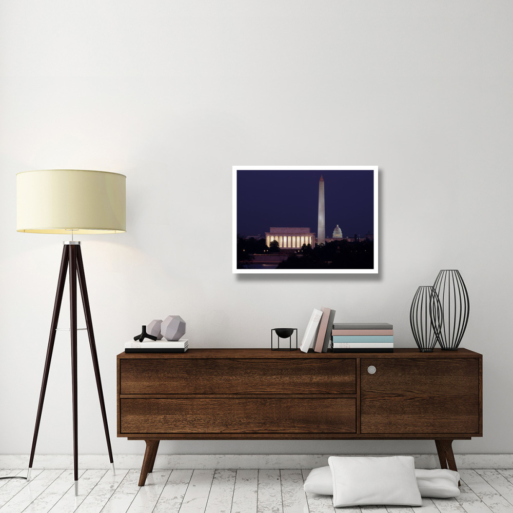Our treasured monuments at night, Washington D.C.-Paper Art-34&quotx26"