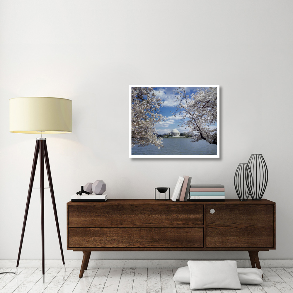 Jefferson Memorial with cherry blossoms, Washington, D.C.-Paper Art-37&quotx30"