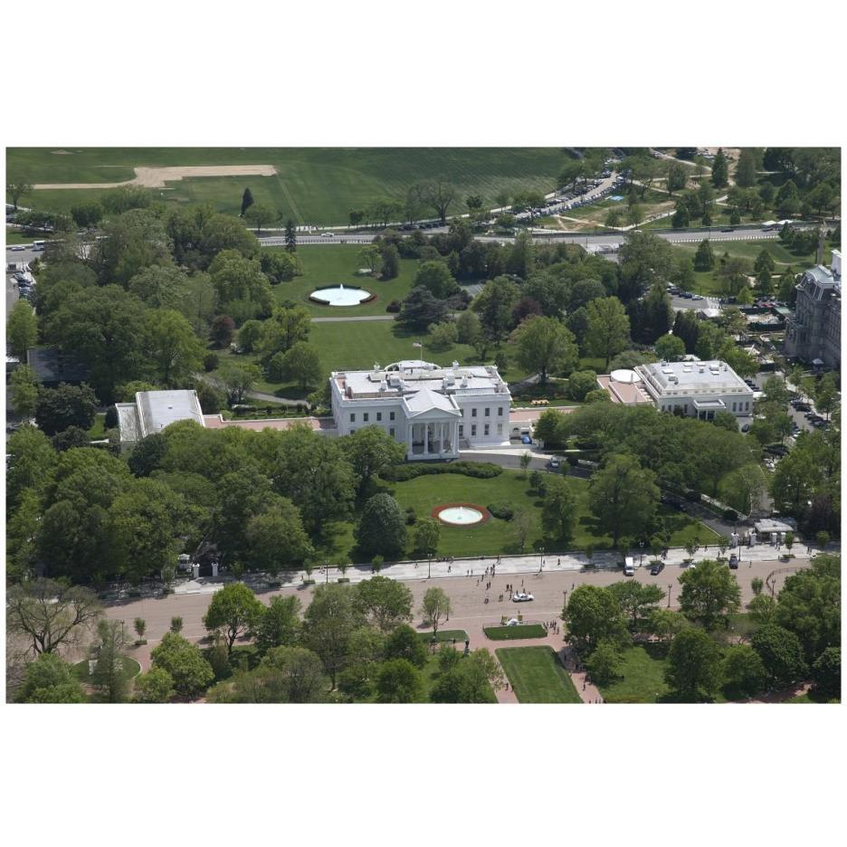 Aerial view of the White House, Washington, D.C.-Paper Art-26&quotx18"