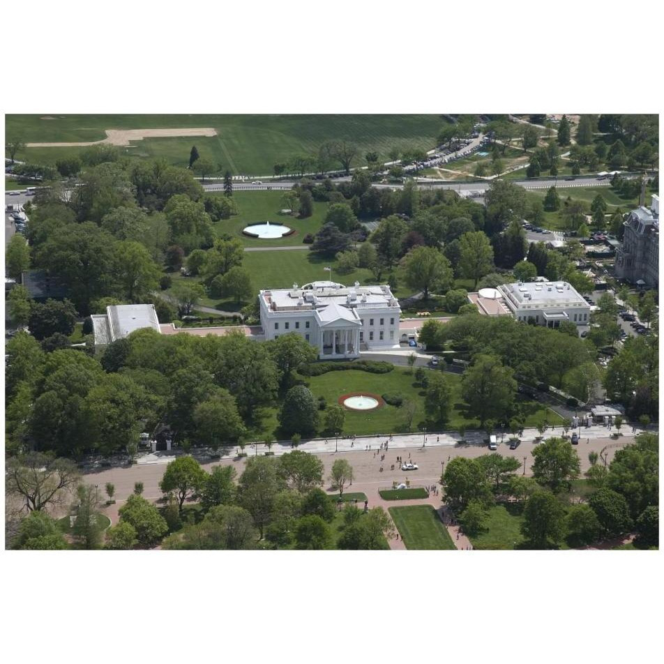 Aerial view of the White House, Washington, D.C.-Paper Art-32&quotx22"
