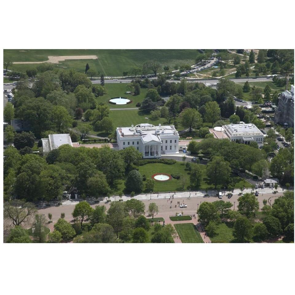 Aerial view of the White House, Washington, D.C.-Paper Art-38&quotx26"