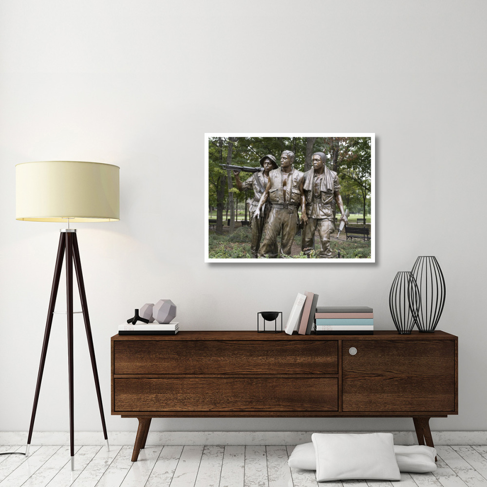 Vietnam memorial soldiers by Frederick Hart, Washington, D.C.-Paper Art-42&quotx32"