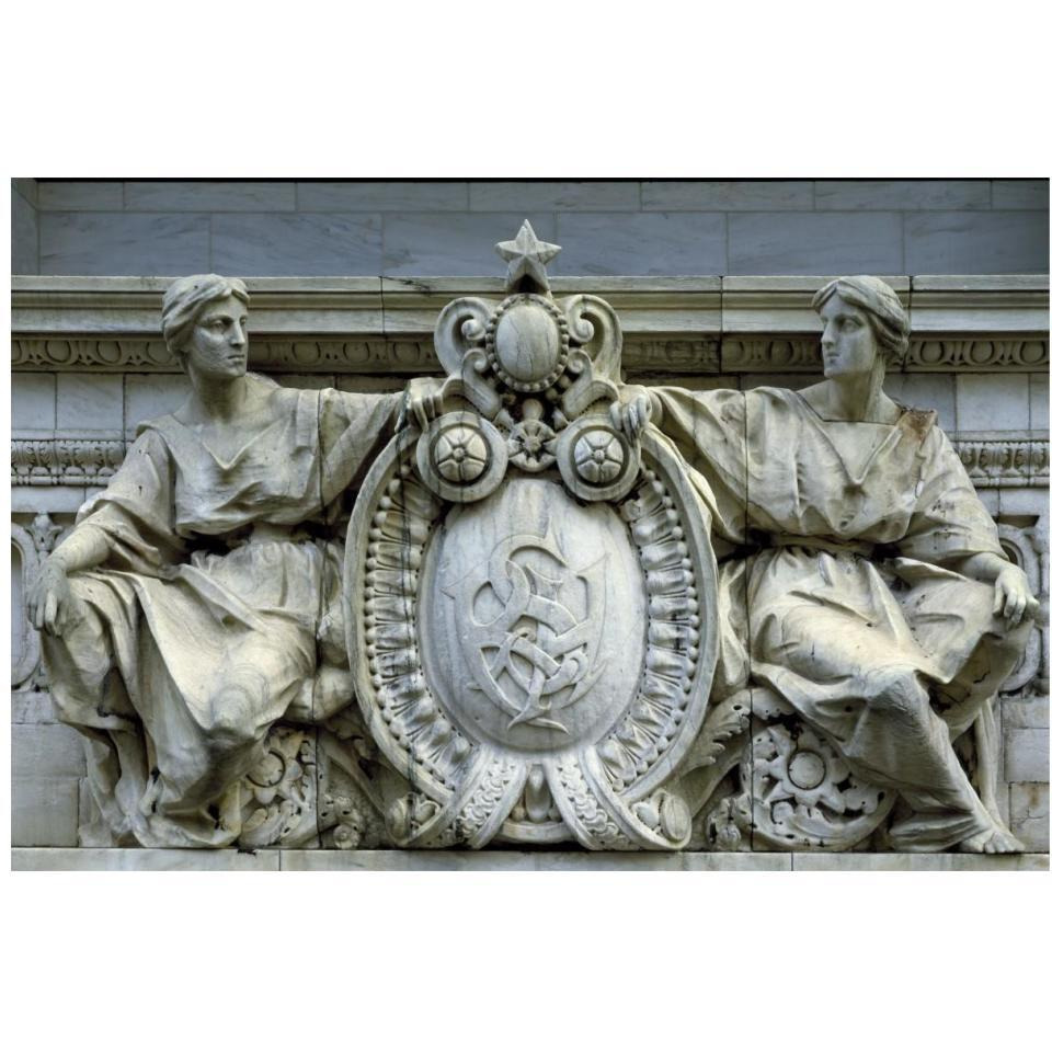 Architectural detail in Washington, D.C.-Paper Art-20&quotx14"
