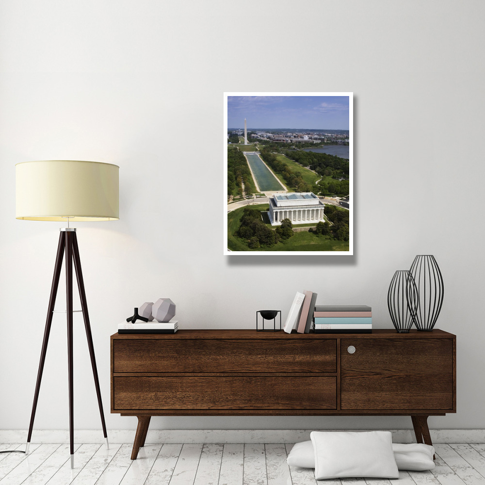 National Mall, Lincoln Memorial and Washington Monument, Washington D.C.-Paper Art-32&quotx42"