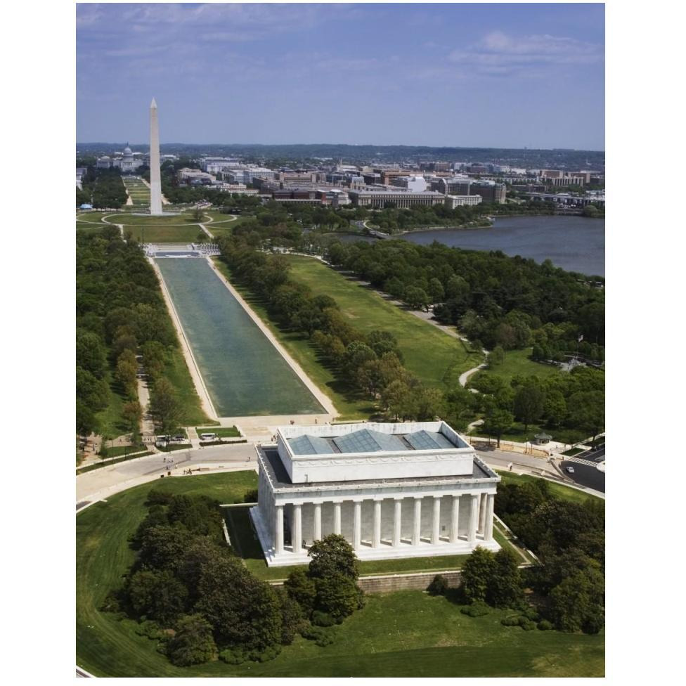 National Mall, Lincoln Memorial and Washington Monument, Washington D.C.-Paper Art-38&quotx50"