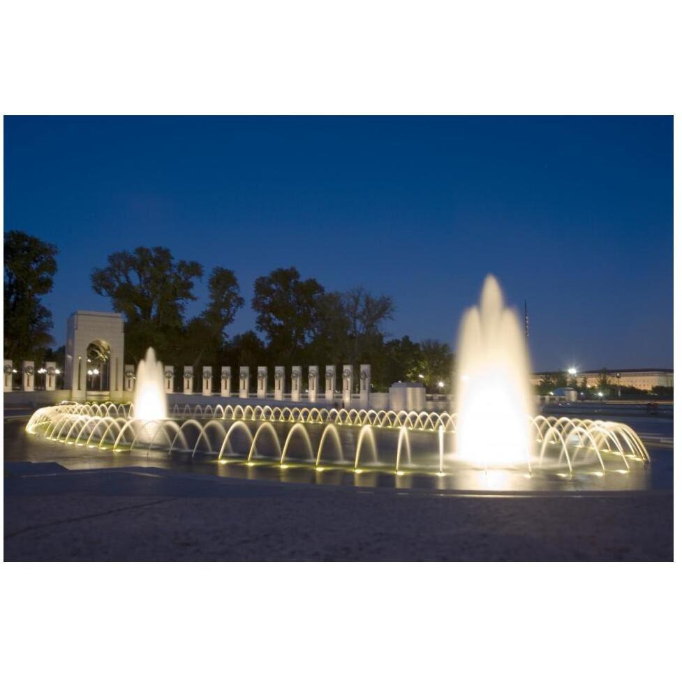 World War II Memorial Nigh), Washington, D.C.-Paper Art-50&quotx34"