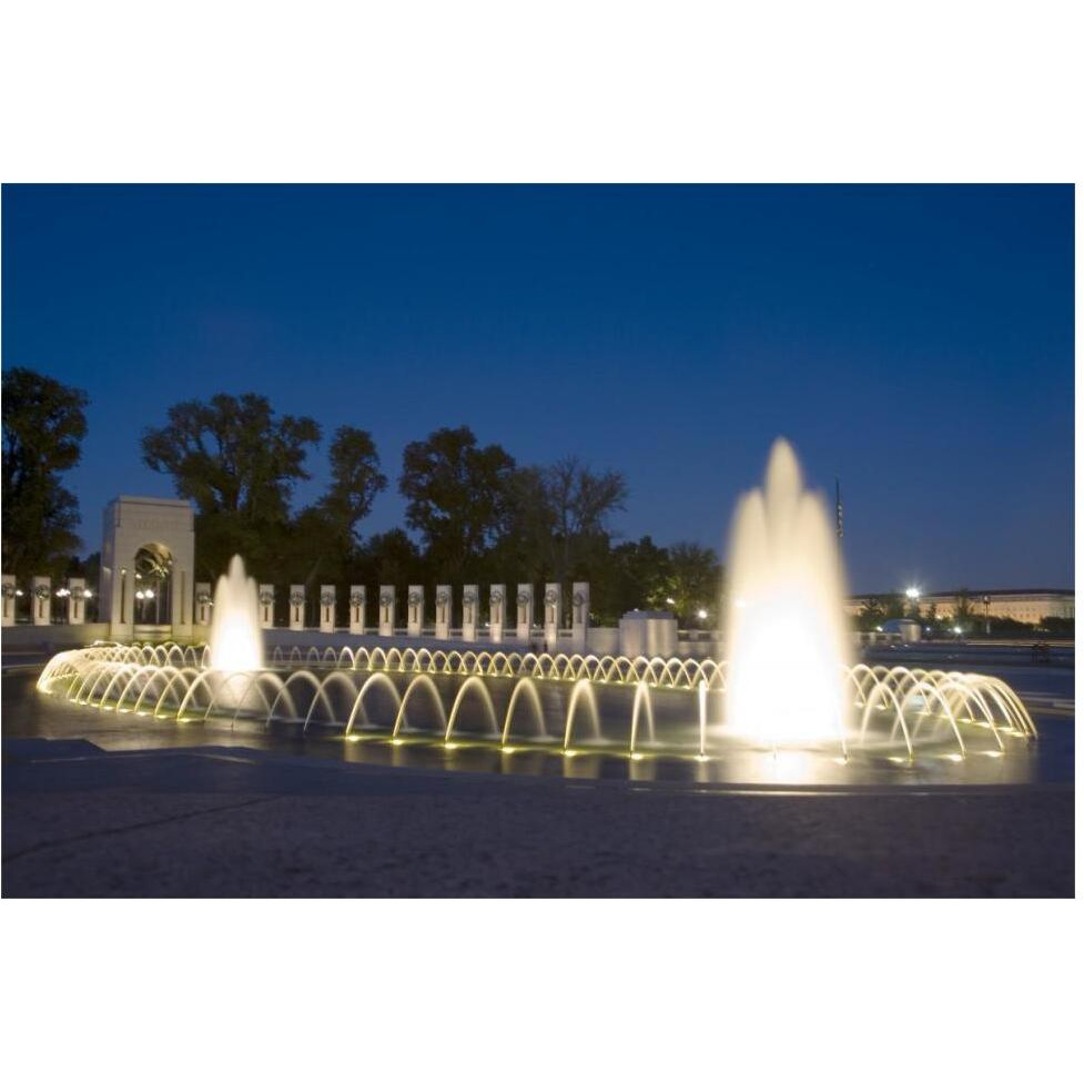 World War II Memorial Nigh), Washington, D.C.-Paper Art-62&quotx42"