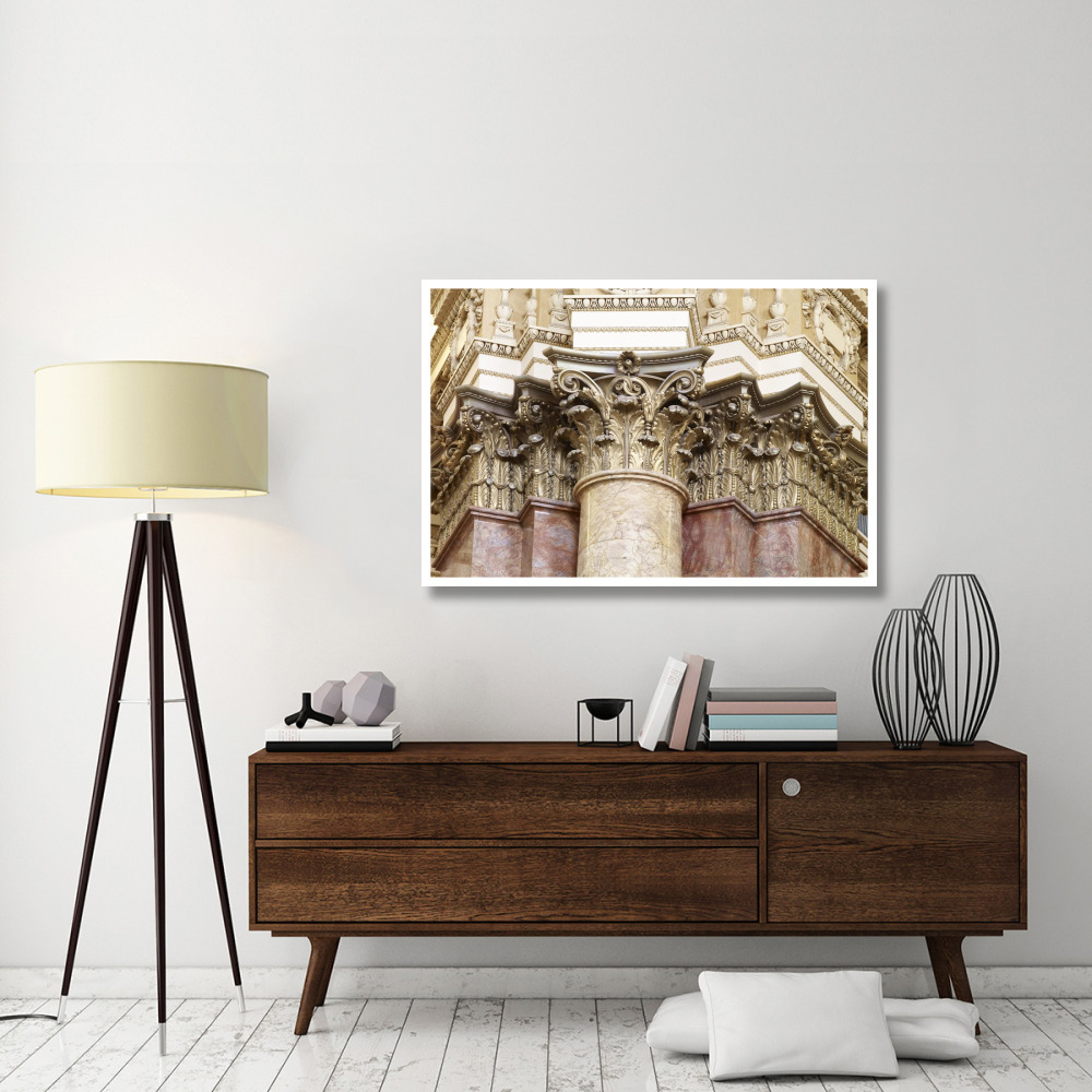 Main Reading Room. Detail of capitals of engaged columns. Library of Congress Thomas Jefferson Building, Washington, D.C.]-Paper Art-50&quotx34"