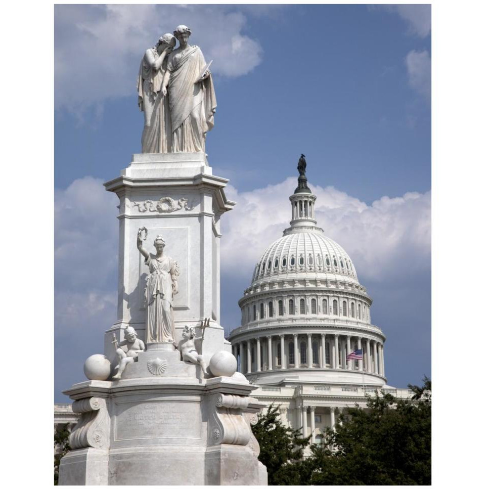 The Peace Monument located in Peace Circle on the grounds of the U.S. Capitol, First St. and Pennsylvania Ave., Washington, D.C.-Paper Art-32&quotx42"