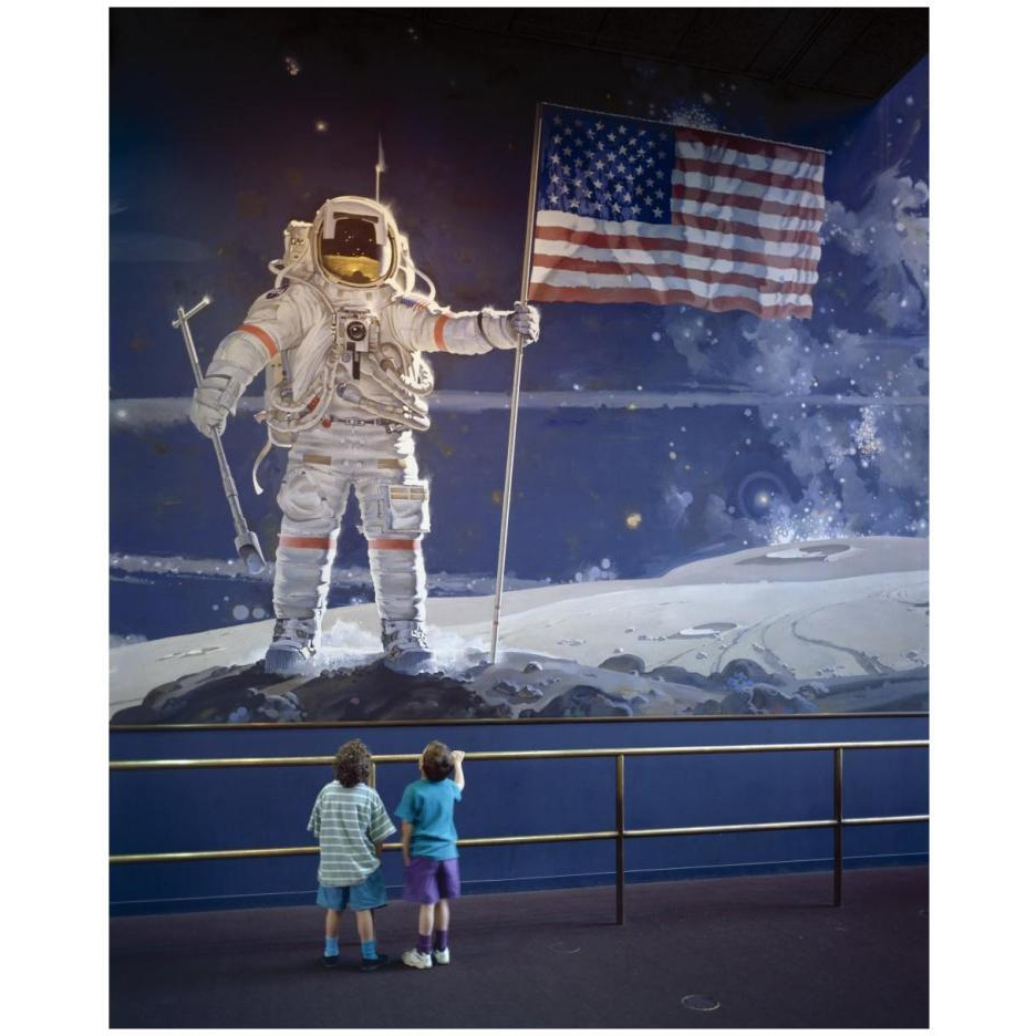 Part of mural &quotThe Space Mural, A Cosmic View," at the National Air and Space Museum, Washington, D.C.-Paper Art-22&quotx26"