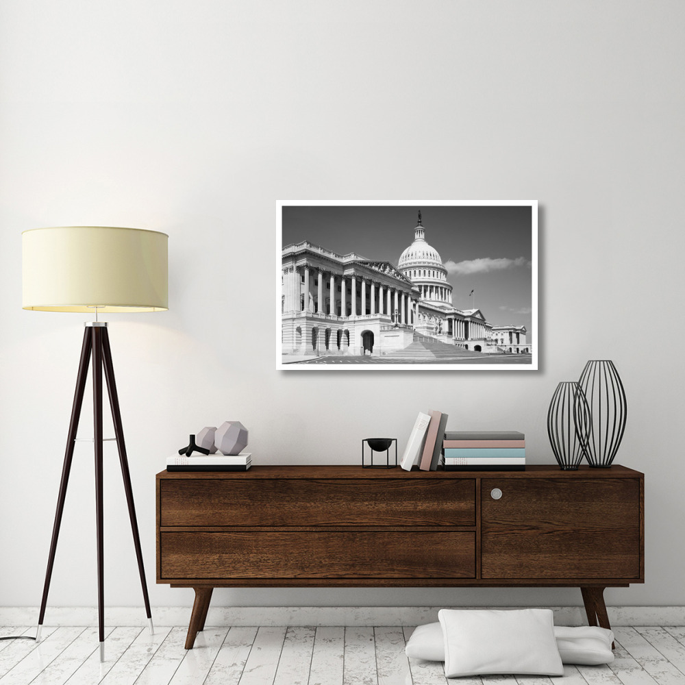 U.S. Capitol, Washington, D.C. - Black and White Variant-Paper Art-46&quotx30"