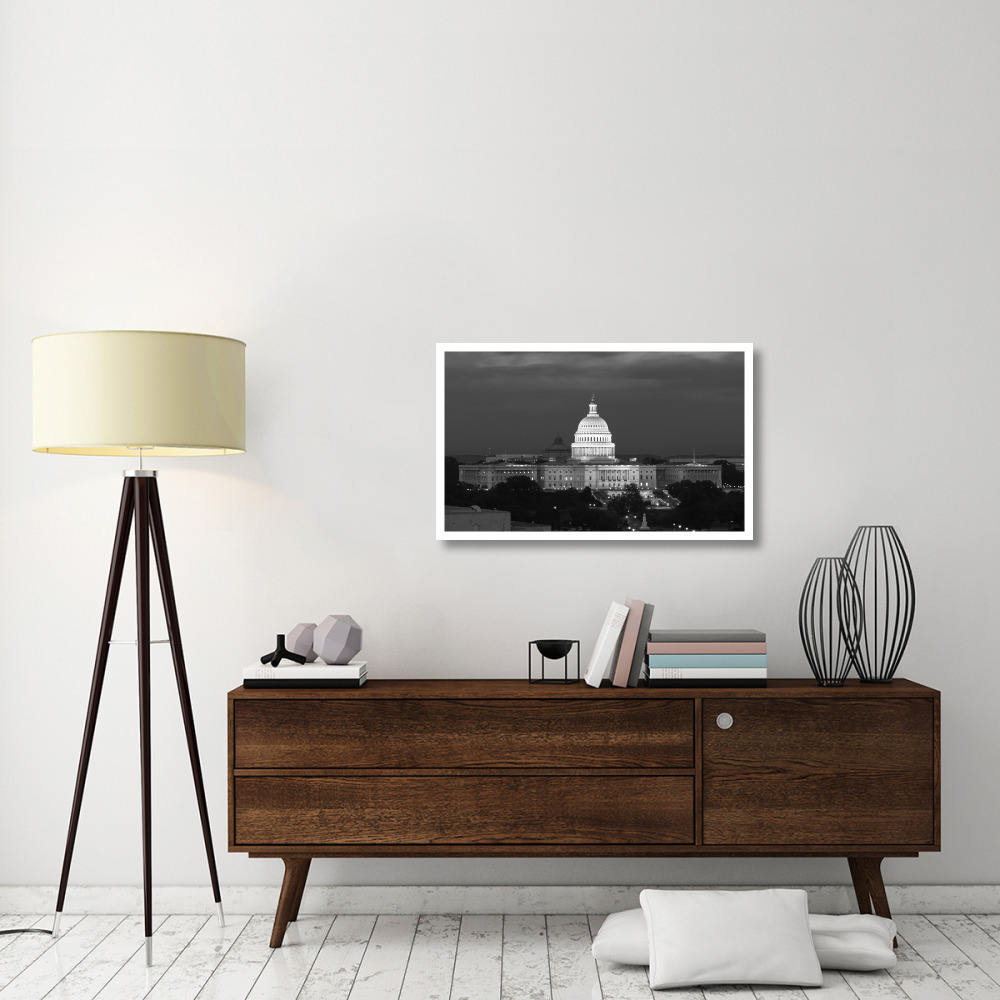 U.S. Capitol, Washington, D.C. Number 2 - Black and White Variant-Paper Art-38&quotx24"