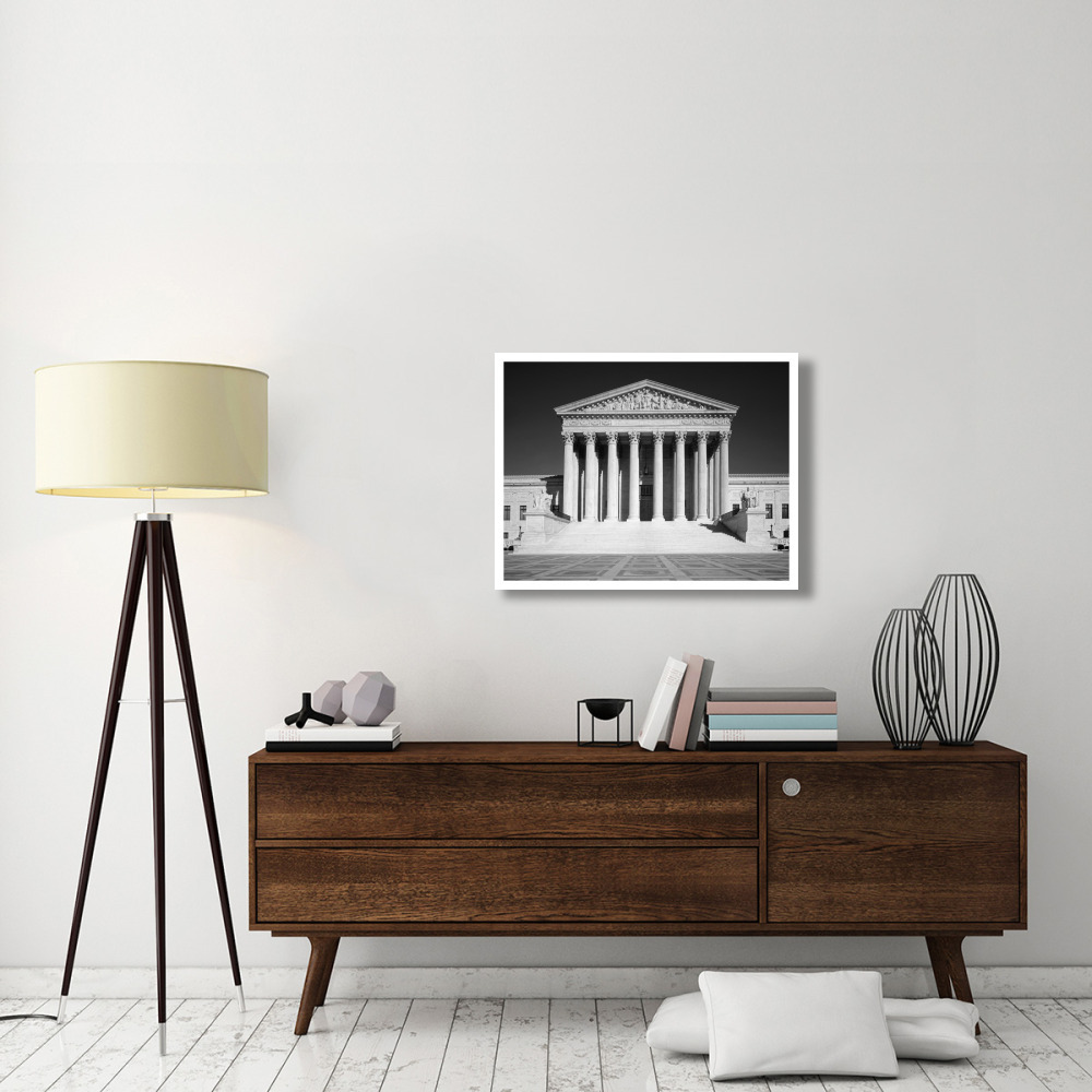 U.S. Supreme Court building, Washington, D.C. - Black and White Variant-Paper Art-34&quotx26"