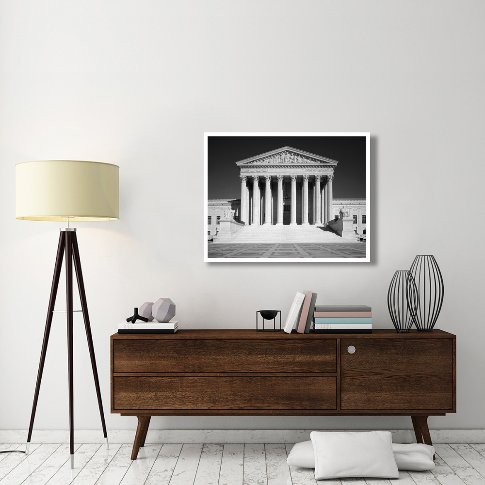 U.S. Supreme Court building, Washington, D.C. - Black and White Variant-Paper Art-42&quotx32"