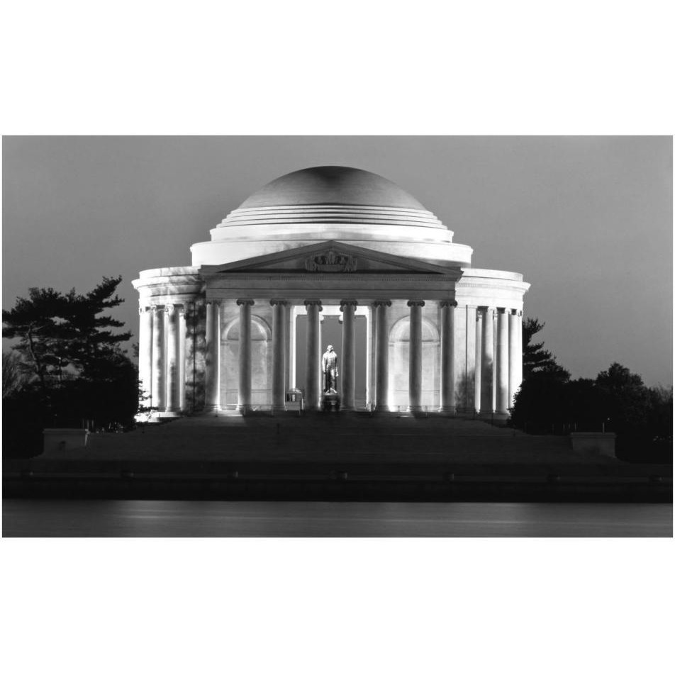 Jefferson Memorial, Washington, D.C. - Black and White Variant-Paper Art-38&quotx24"