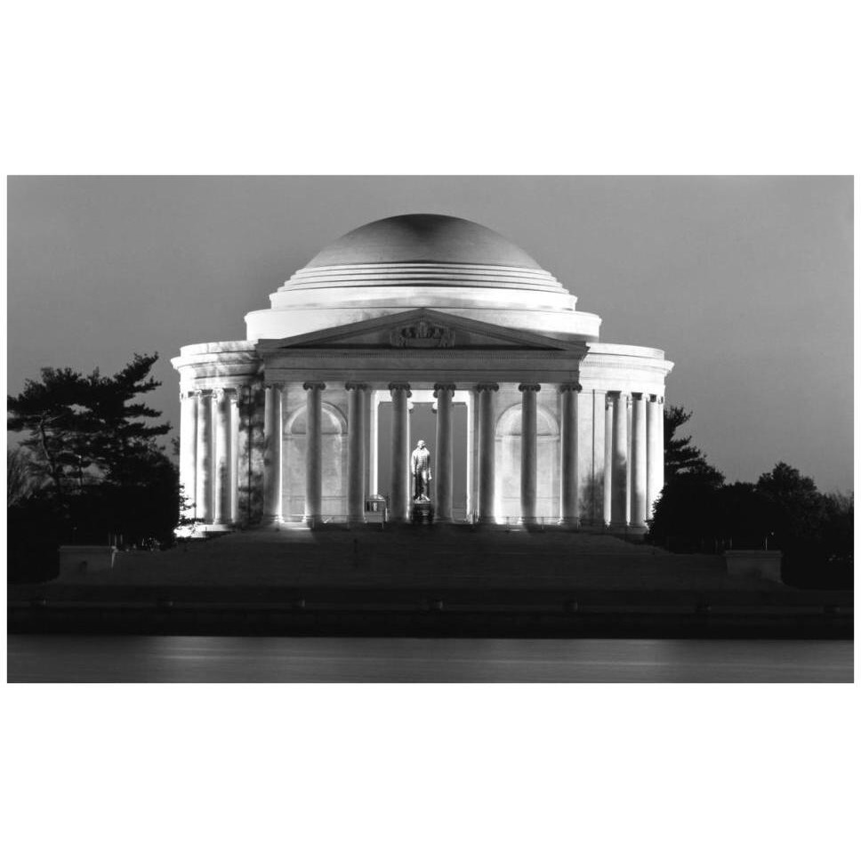 Jefferson Memorial, Washington, D.C. - Black and White Variant-Paper Art-42&quotx26"