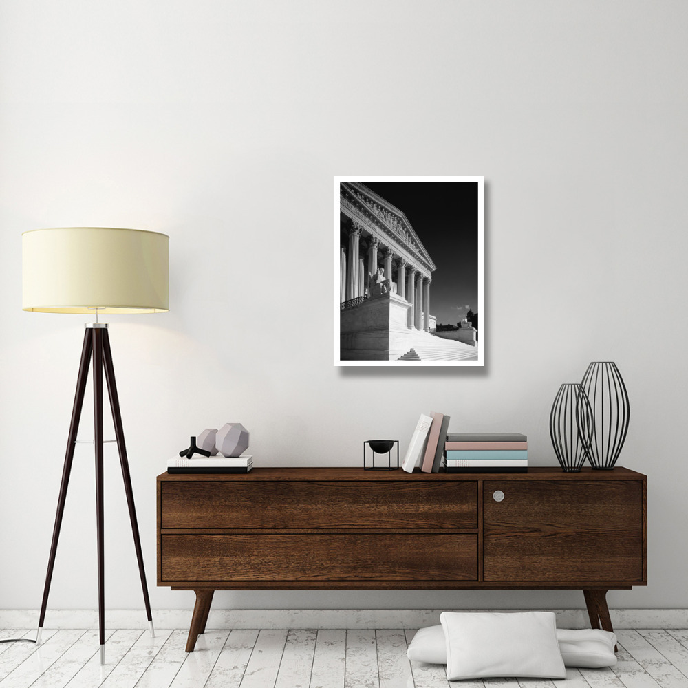 U.S. Supreme Court building, Washington, D.C. - Black and White Variant-Paper Art-26&quotx34"