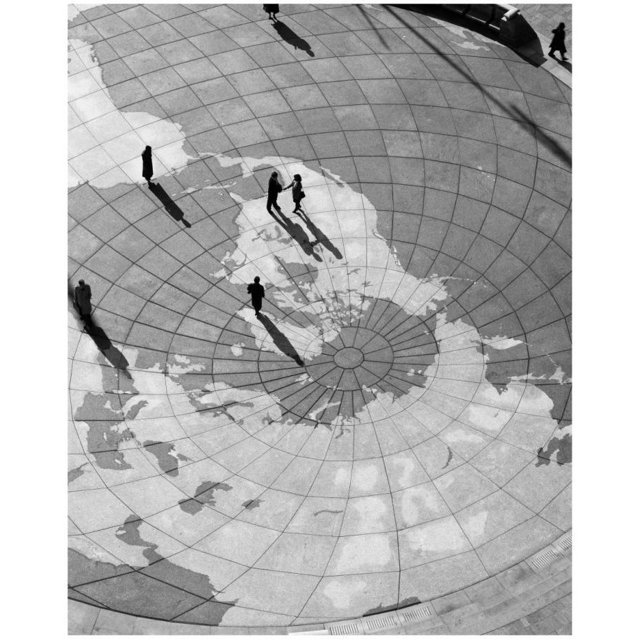 U.S. Navy Memorial, Washington, D. C. - Black and White Variant-Paper Art-18&quotx22"