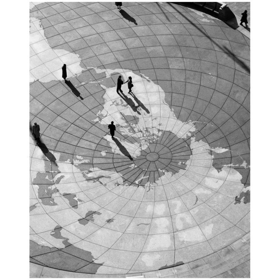 U.S. Navy Memorial, Washington, D. C. - Black and White Variant-Paper Art-22&quotx26"