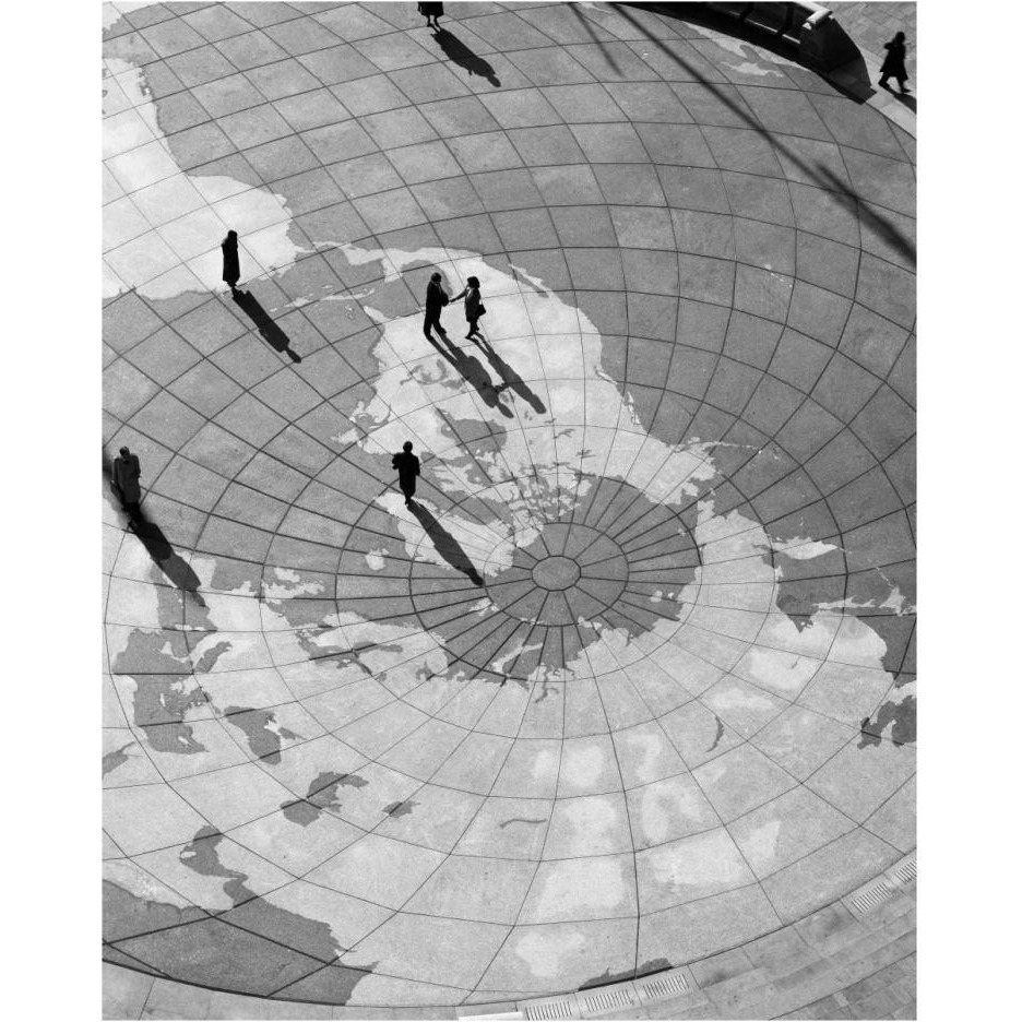 U.S. Navy Memorial, Washington, D. C. - Black and White Variant-Paper Art-24&quotx30"