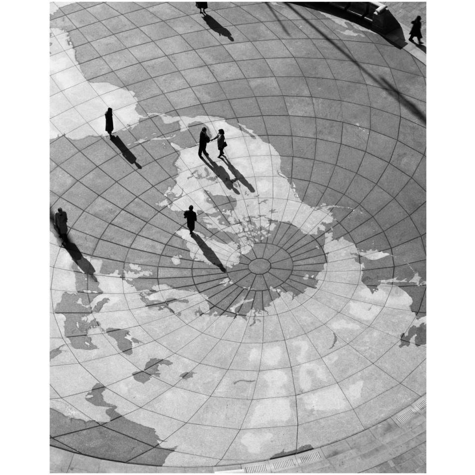 U.S. Navy Memorial, Washington, D. C. - Black and White Variant-Paper Art-30&quotx37"
