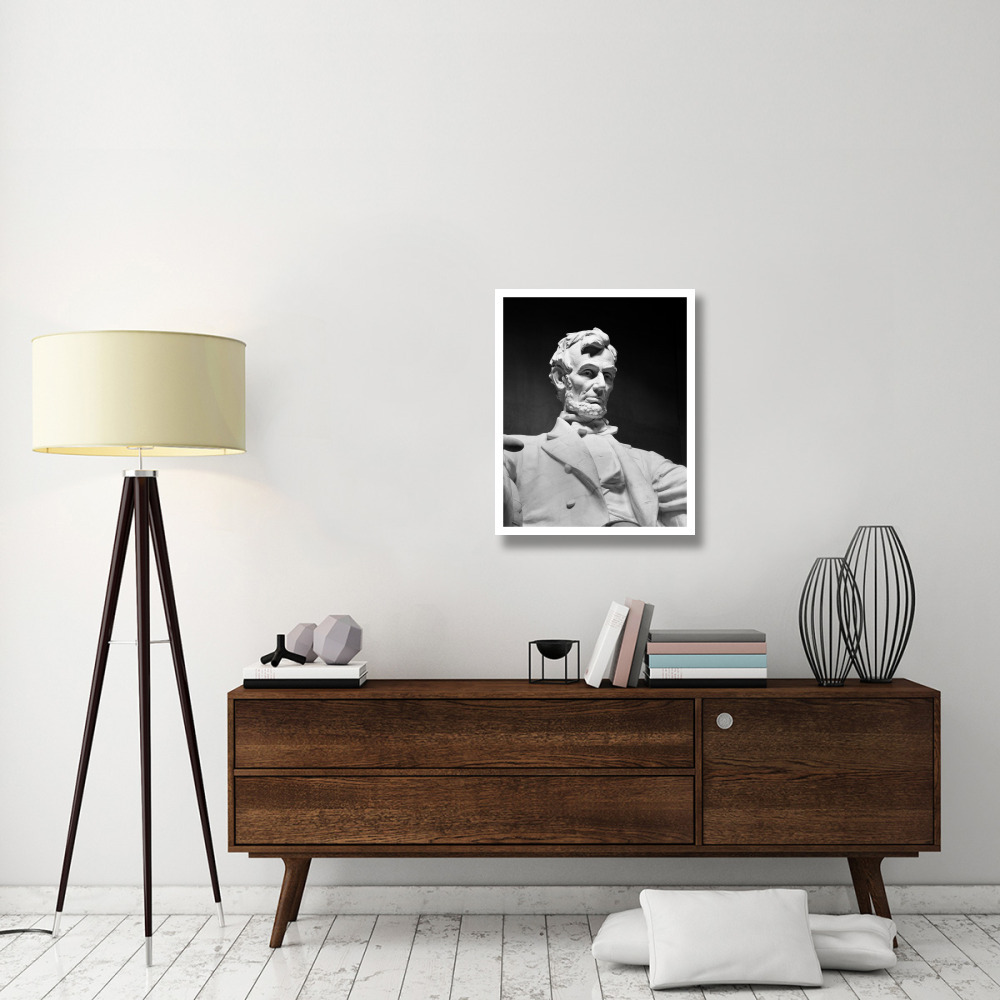 Lincoln Memorial statue by Daniel Chester French, Washington, D.C. - Black and White Variant-Paper Art-24&quotx30"