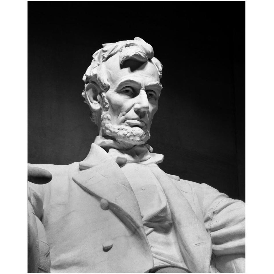 Lincoln Memorial statue by Daniel Chester French, Washington, D.C. - Black and White Variant-Paper Art-30&quotx37"