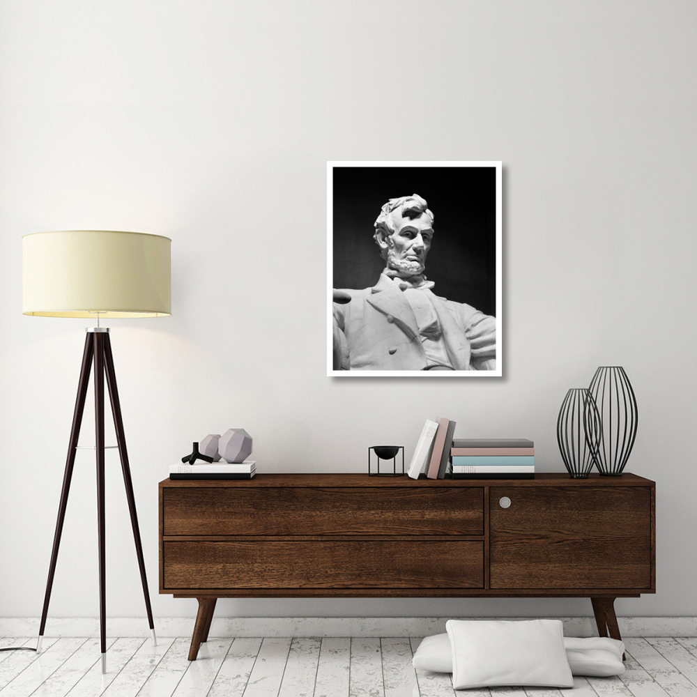 Lincoln Memorial statue by Daniel Chester French, Washington, D.C. - Black and White Variant-Paper Art-30&quotx37"