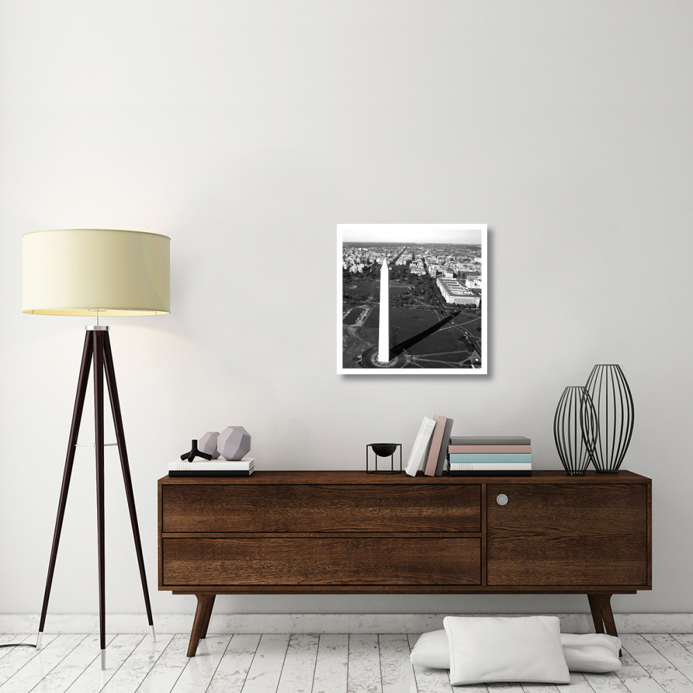 Aerial view of the Washington Monument, Washington, D.C. - Black and White Variant-Paper Art-26&quotx26"