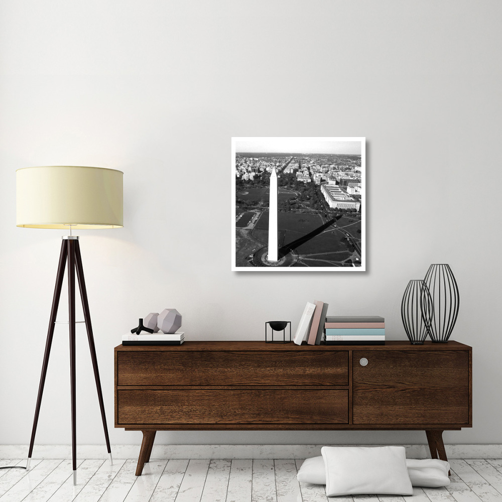 Aerial view of the Washington Monument, Washington, D.C. - Black and White Variant-Paper Art-32&quotx32"