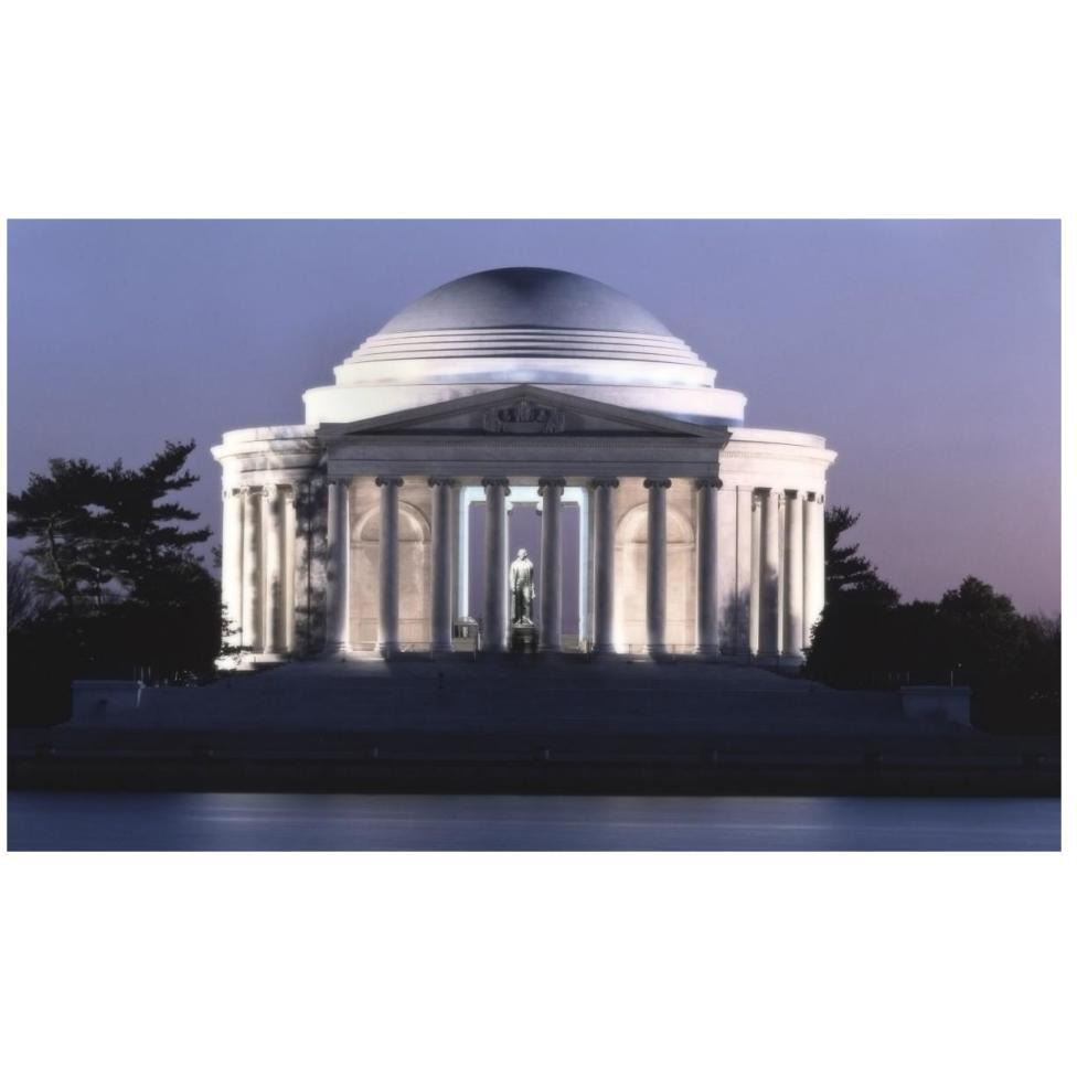 Jefferson Memorial, Washington, D.C. - Vintage Style Photo Tint Variant-Paper Art-46&quotx28"
