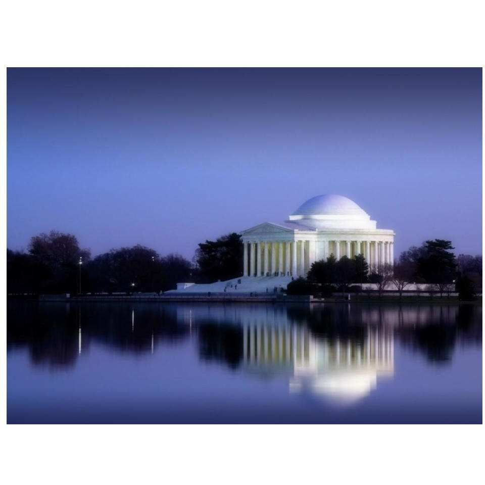Jefferson Memorial, Washington, D.C. Number 2 - Vintage Style Photo Tint Variant-Paper Art-18&quotx14"