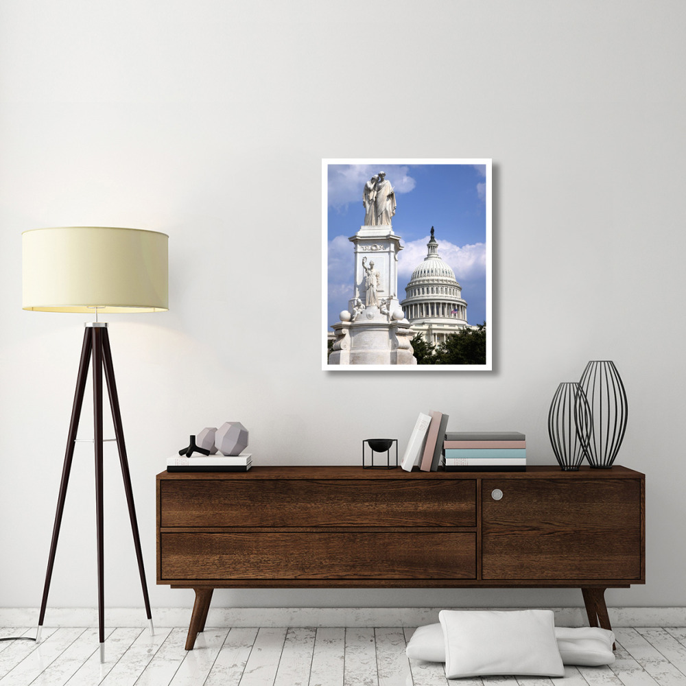 The Peace Monument located in Peace Circle on the grounds of the U.S. Capitol, First St. and Pennsylvania Ave., Washington, D.C. - Vintage Style Photo-Paper Art-30&quotx37"