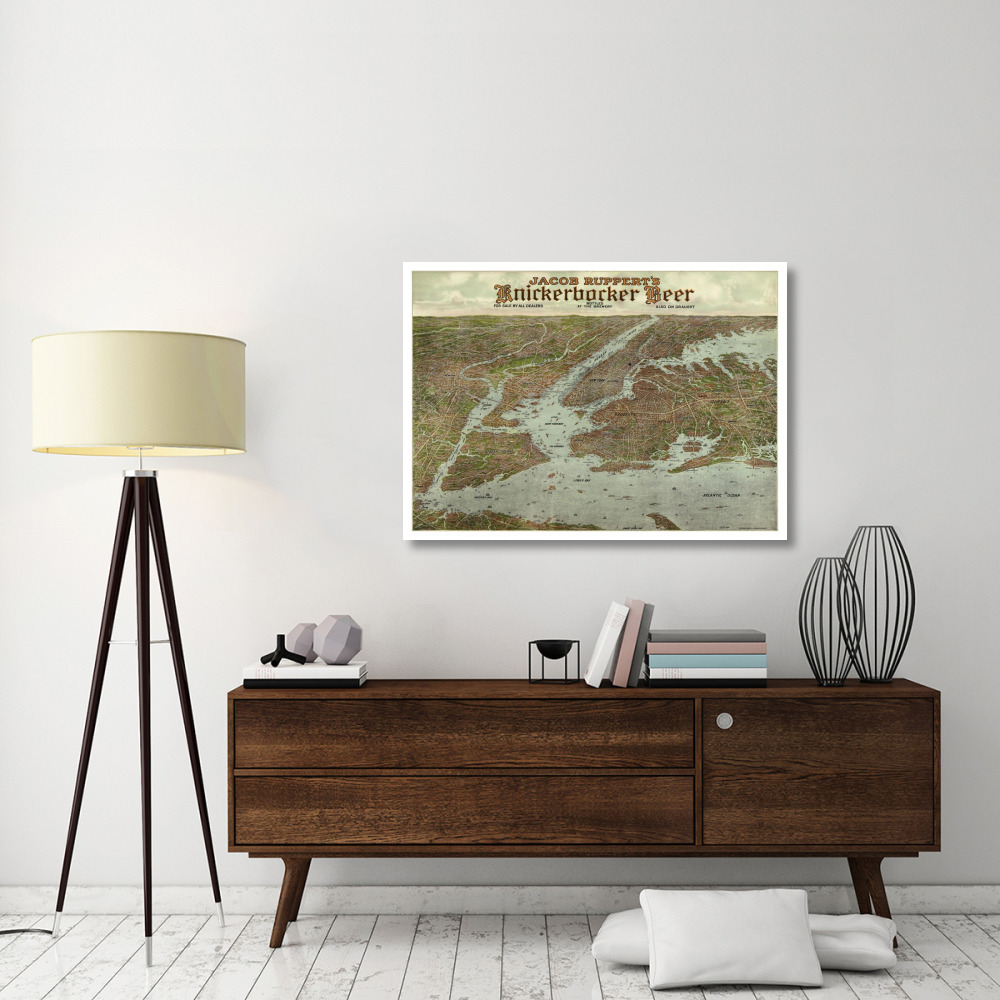 Panoramic view of New York City and vicinity, 1912-Paper Art-46&quotx33"