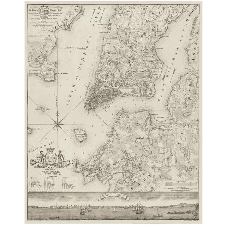 Plan of the City of New York, copied from the Ratzer Map. Surveyed in the Years 1766-1767.-Paper Art-18&quotx22"