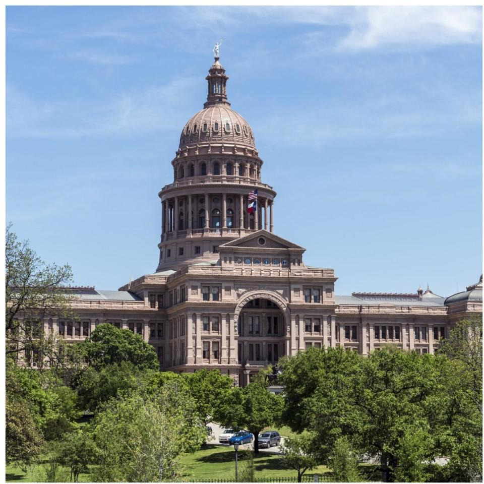 The Texas Capitol, Austin, Texas, 2014-Paper Art-38&quotx38"